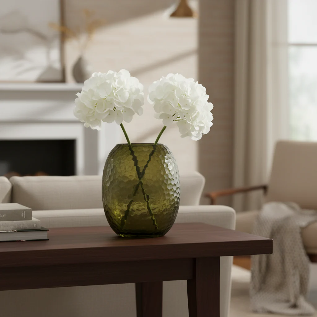 Vase en verre soufflé facetté Gemma 29 cm - Image 2