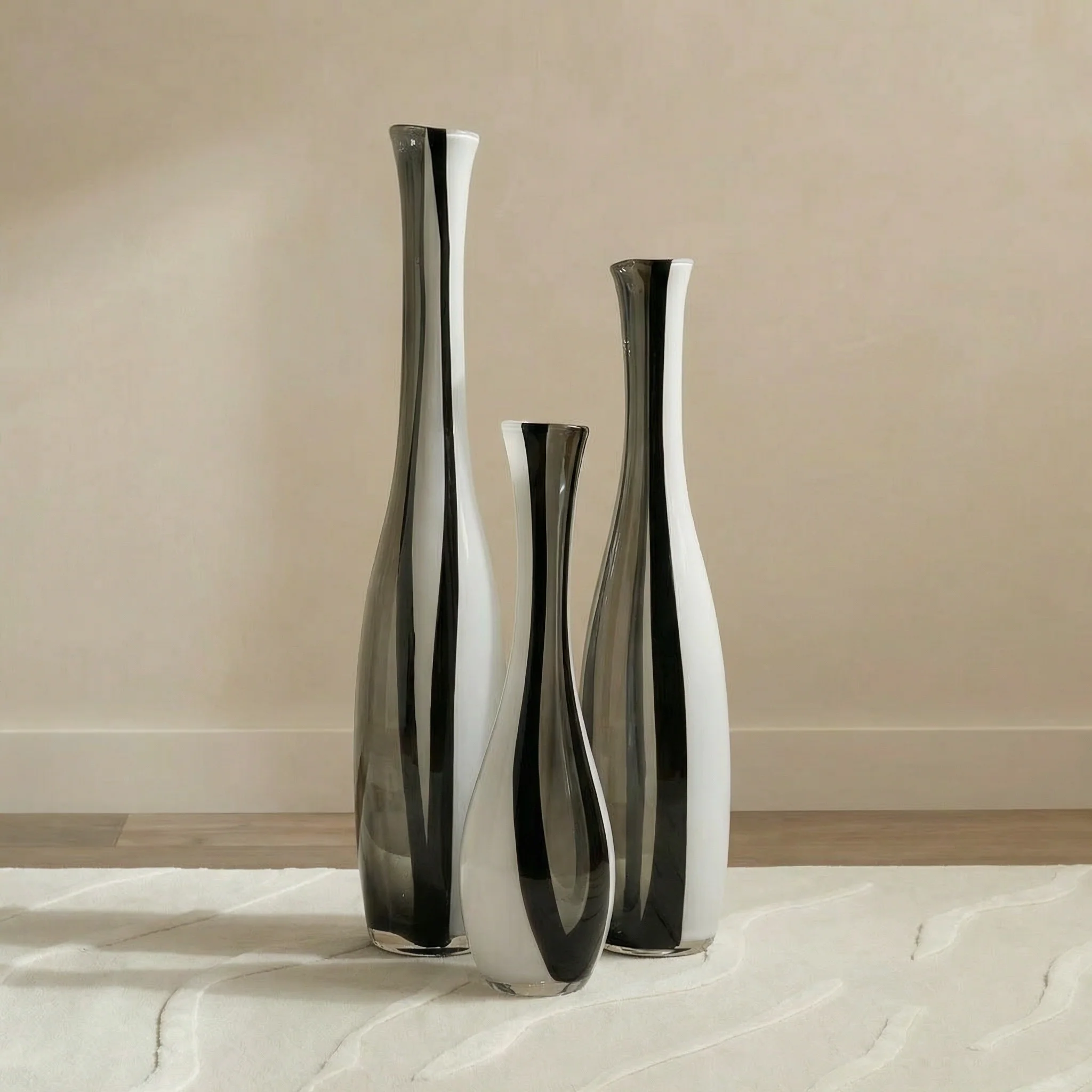 Vase fin en verre soufflé Alaska 53 cm - Image 4