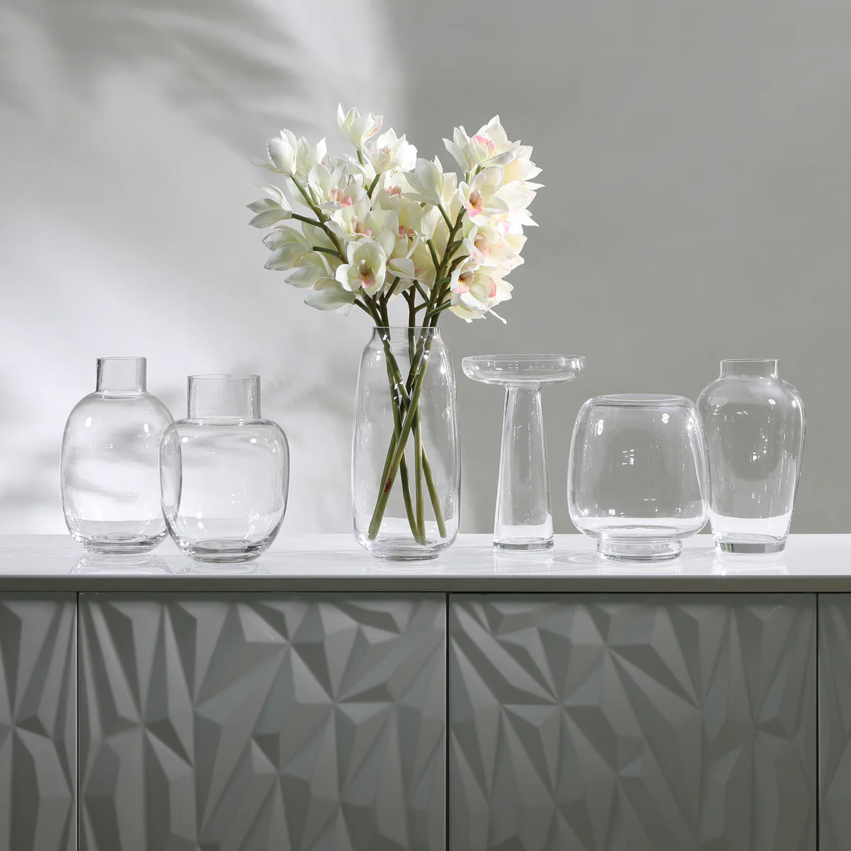 Vase transparent Allongé - Image 3