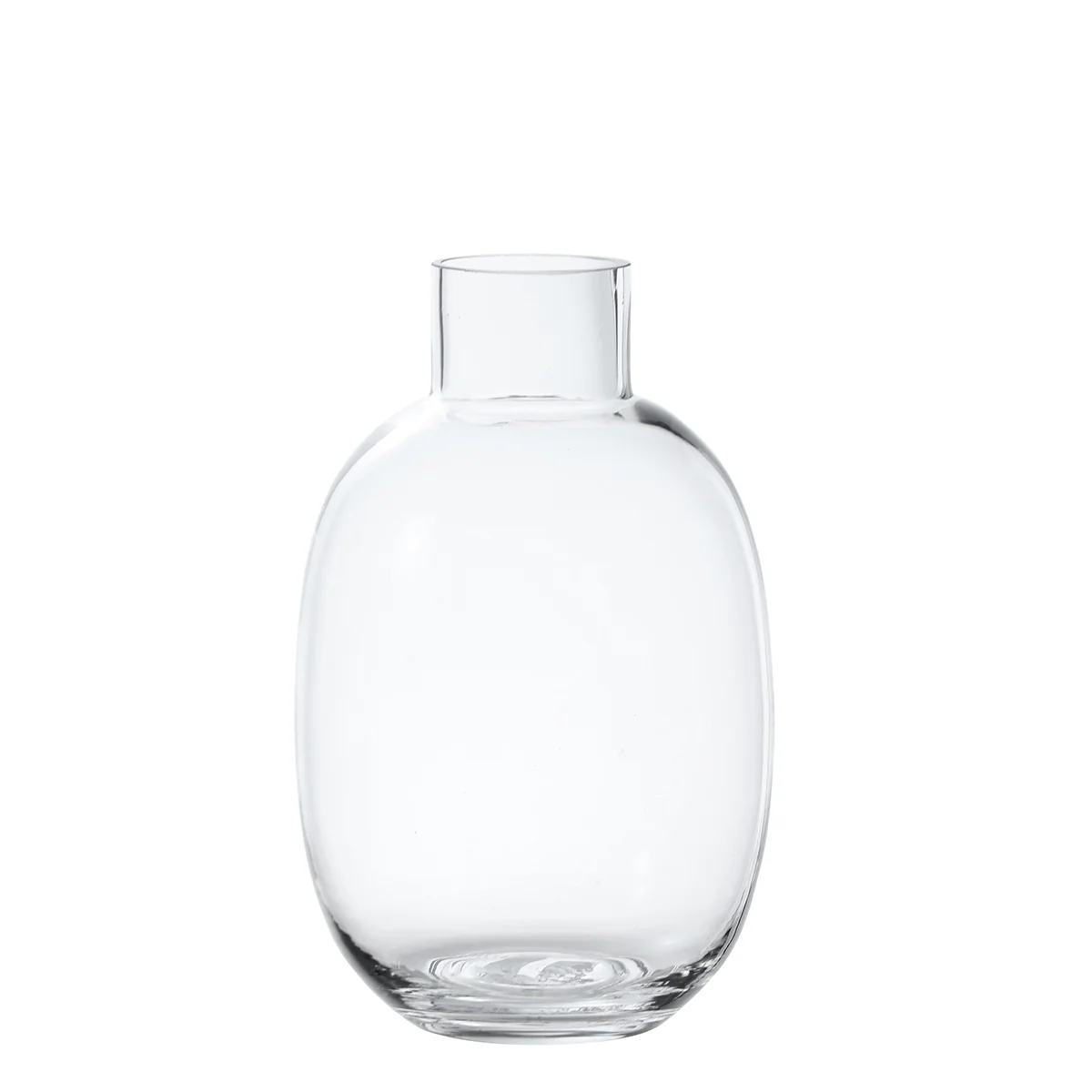 Vase transparent Arrondi avec col étroit