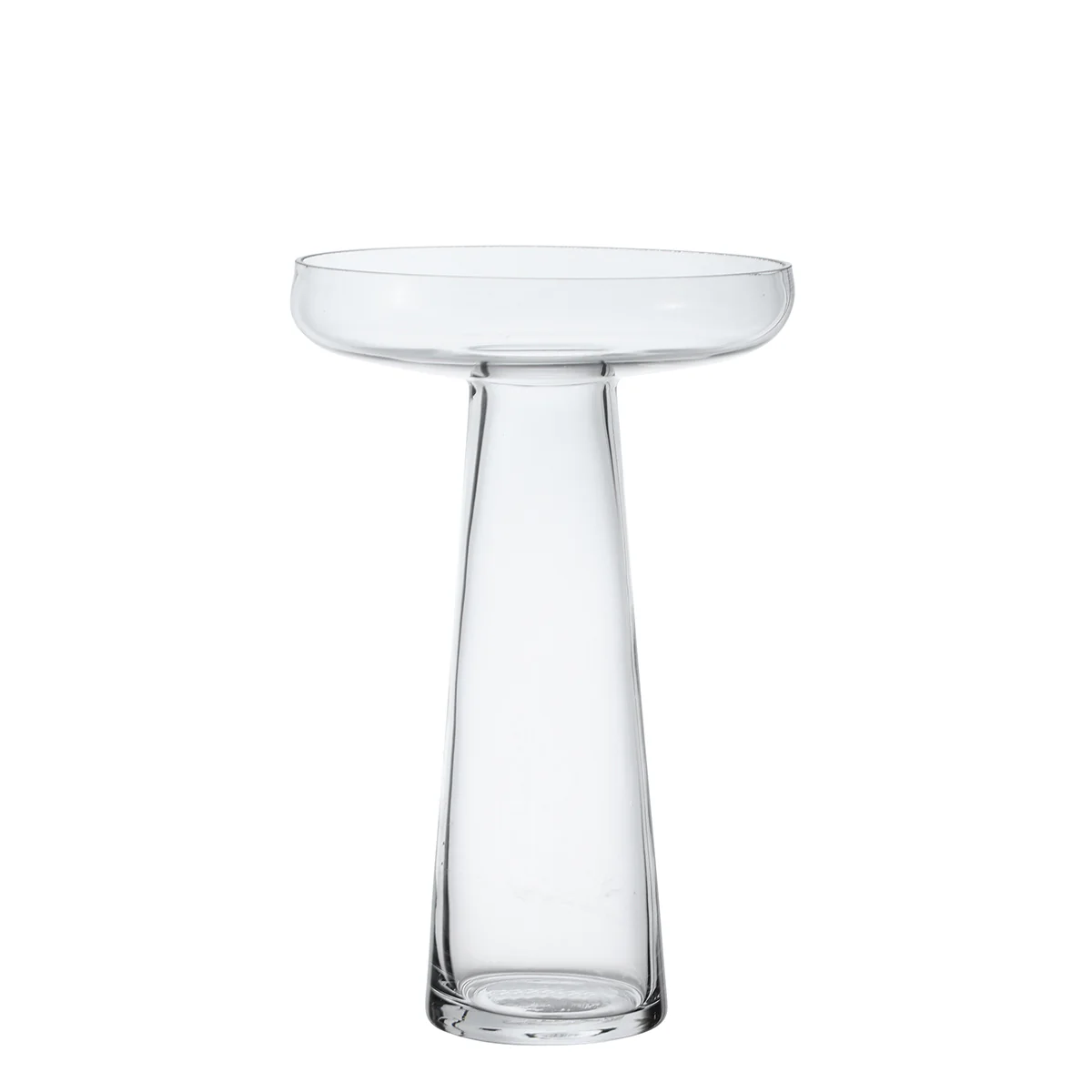 Vase transparent Soucoupe